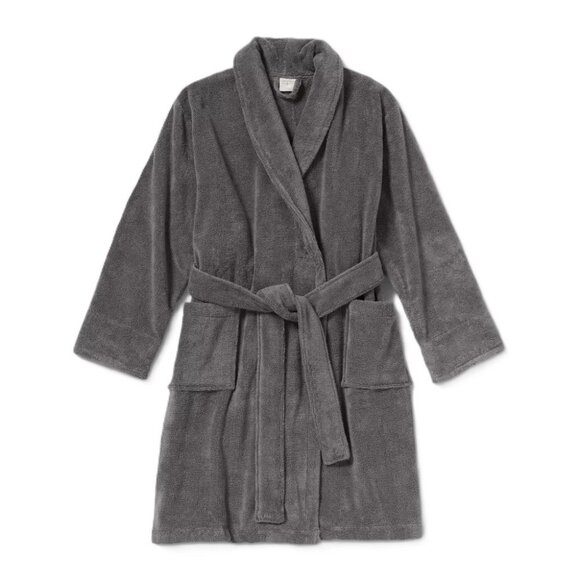 Threshold Other - Threshold Gray Spa Plush 100% Cotton Terry Cloth Bath Robe w/ Tie